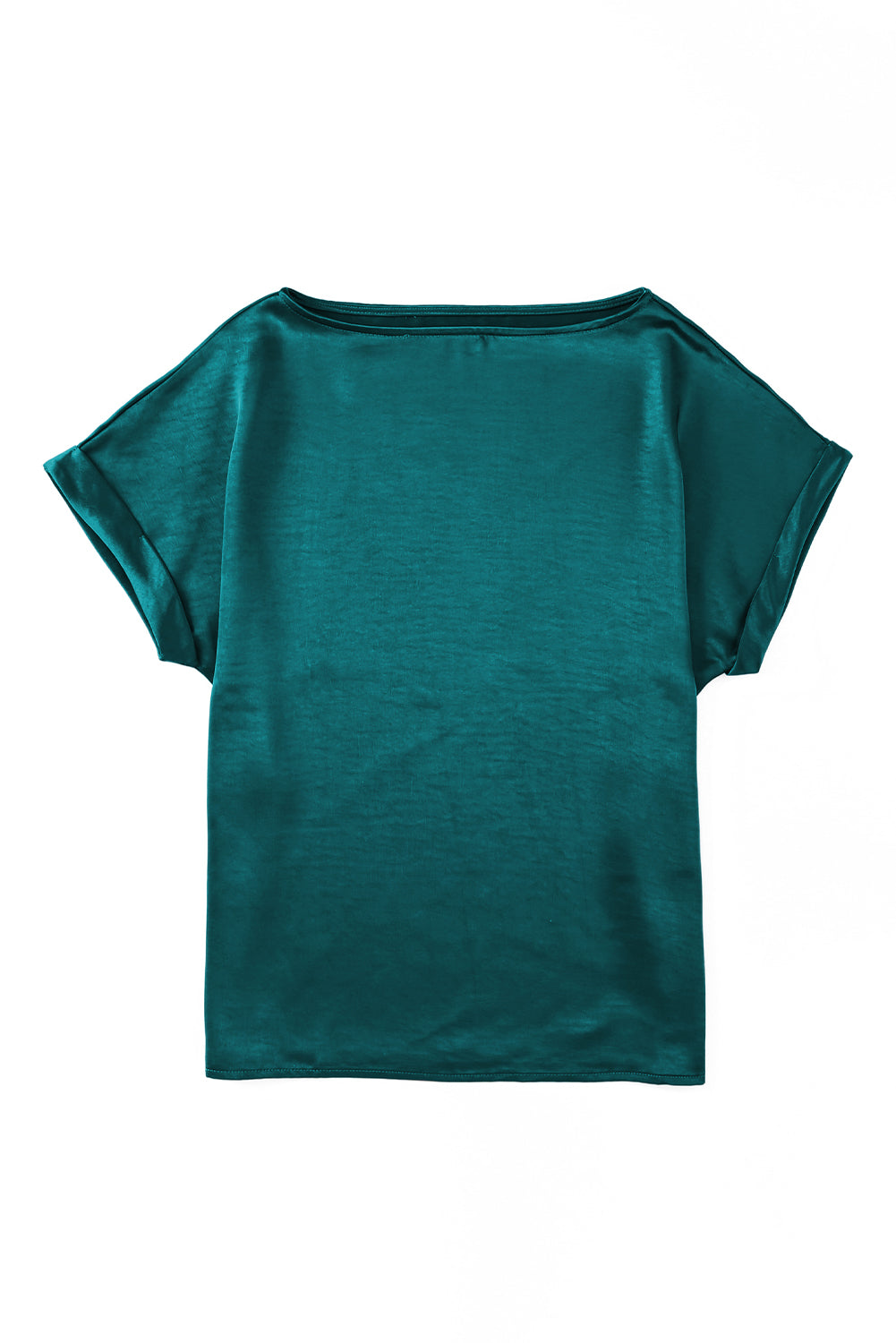 Green Plain Batwing Sleeve Summer Top