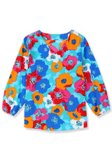 Multicolor Floral Print Casual V Neck Blouse