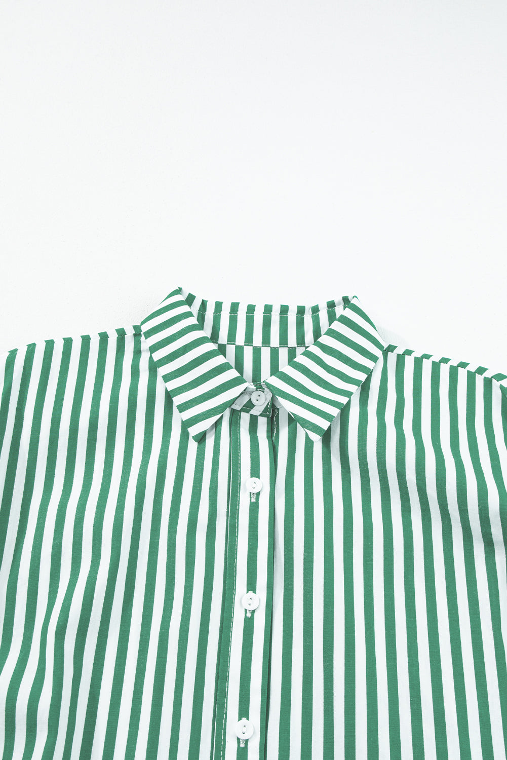 Green Stripe Dolman Sleeve Oversized Blouse