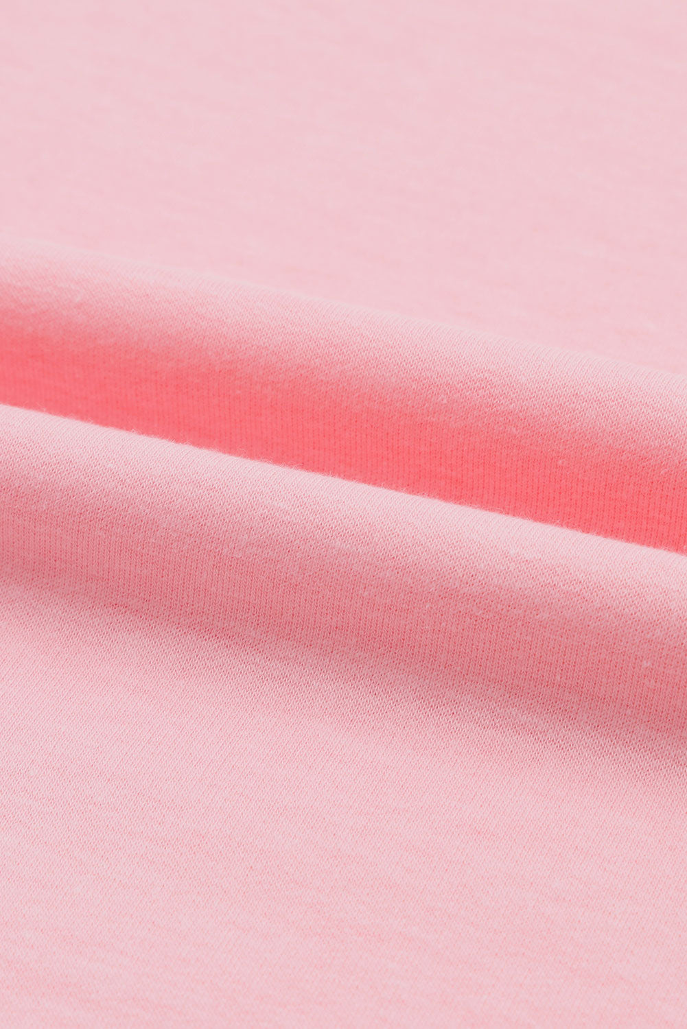 Pink Geometric Pattern Thumbhole Long Sleeve Pullover Hoodie