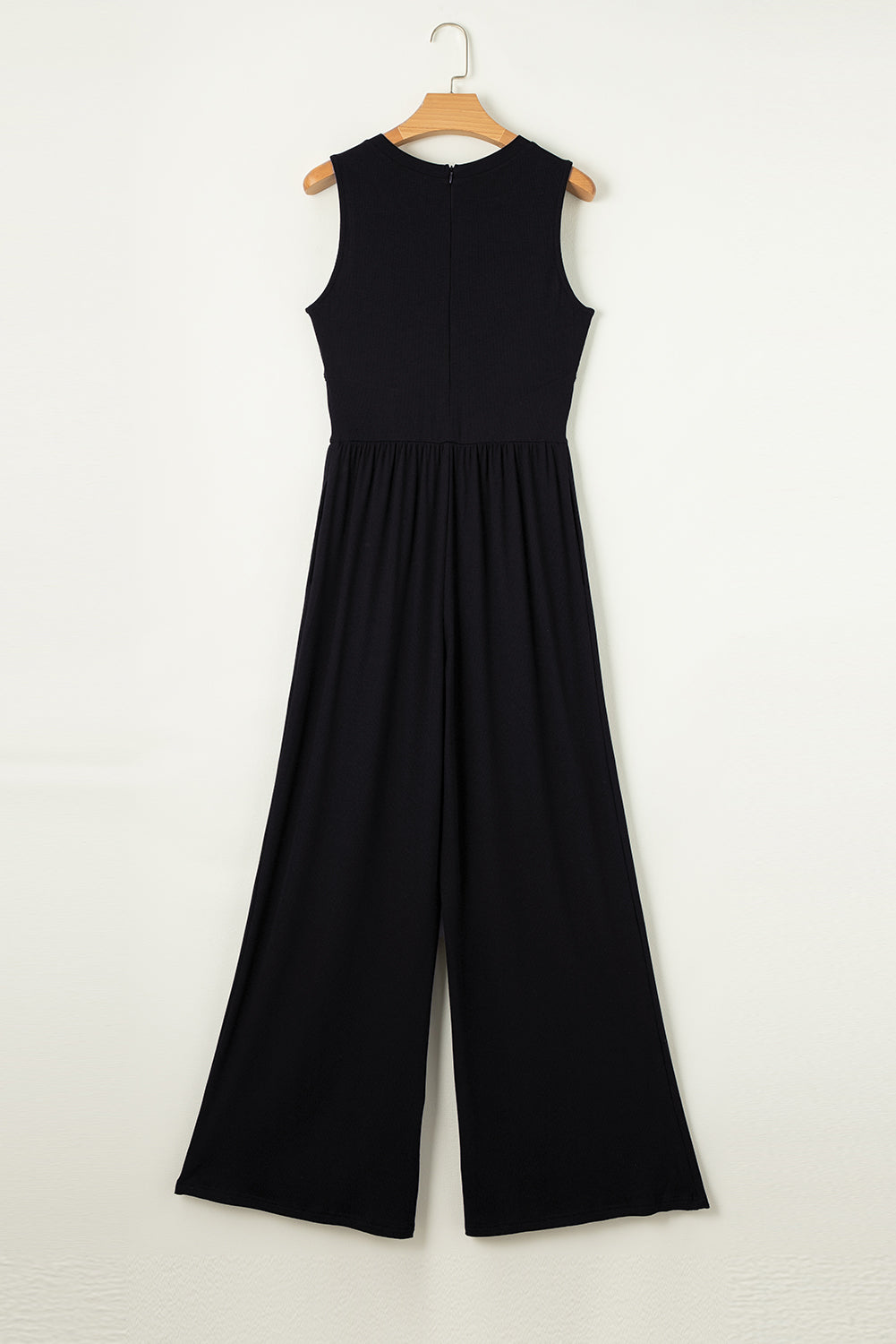 Black Sleeveless High Waist Wide Leg Jumpsuit