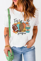 White Tis The Season Pumpkin Casual Graphic Tee