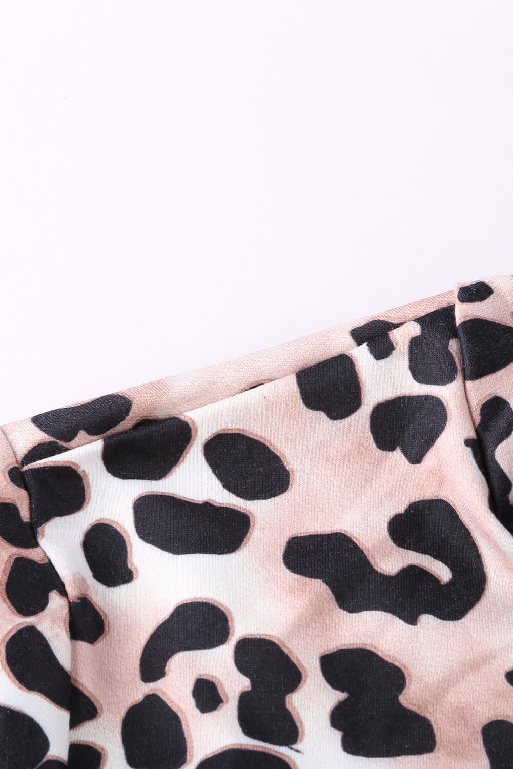 Colorblock Leopard Print Kangaroo Pocket Drawstring Pullover Hoodie