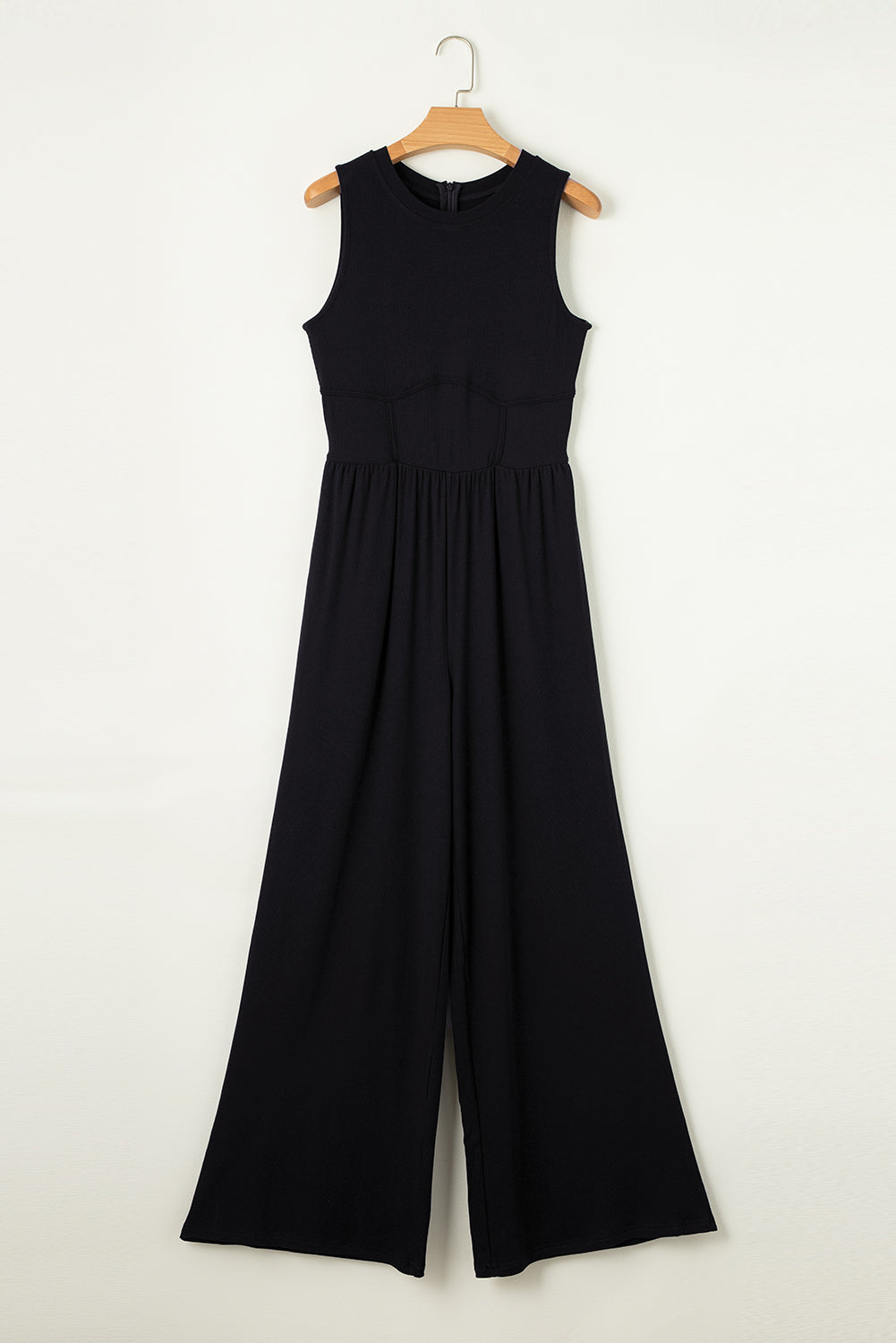 Black Sleeveless High Waist Wide Leg Jumpsuit