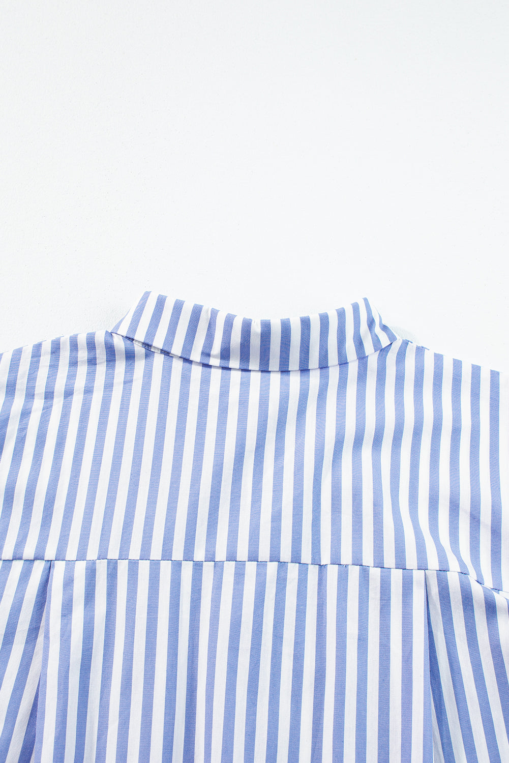 Sky Blue Stripe Dolman Sleeve Oversized Blouse