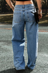 Light Blue Drop Waist Wide Leg Oversized Jeans