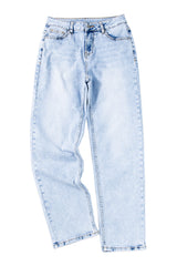 Beau Blue Acid Wash Straight Jeans