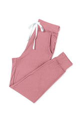 Fushia Drawstring Drop Waist Pocketed Joggers