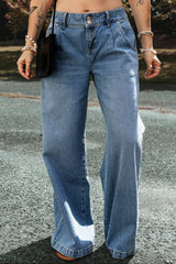 Light Blue Drop Waist Wide Leg Oversized Jeans